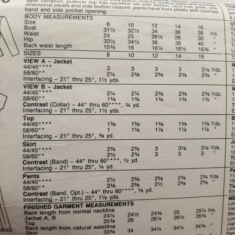 McCALL'S PATTERN 4730